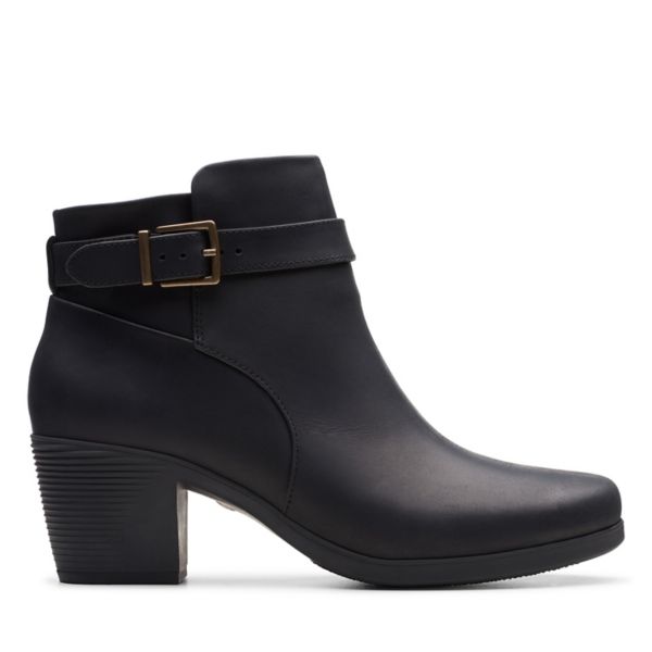 Clarks Womens Un Lindel Lo Ankle Boots Black | CA-274981